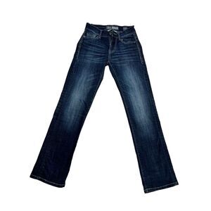 BKE Aiden jeans women's size 25R dark blue wash bootleg no rip casual streetwear